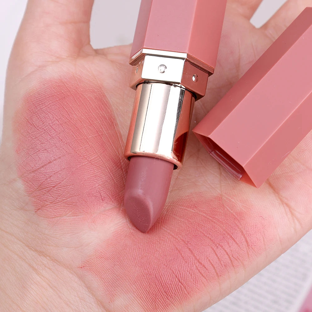 6 Colors Matte Lipstick Waterproof Velvet Nude Pink Lip Stick Pen