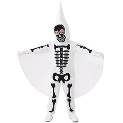 Unisex Scary Kids White Ghost Skeleton Cosplay Children Halloween Death Azrael Costumes