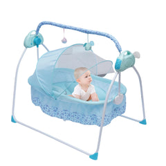 Electric Auto-Swing Baby Crib Cradle Sleep Bed Infant Rocker+Net Music Bluetooth Music Adjustable+ Mat