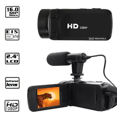 HD 1080P Professional Digital Video Camera With Mic