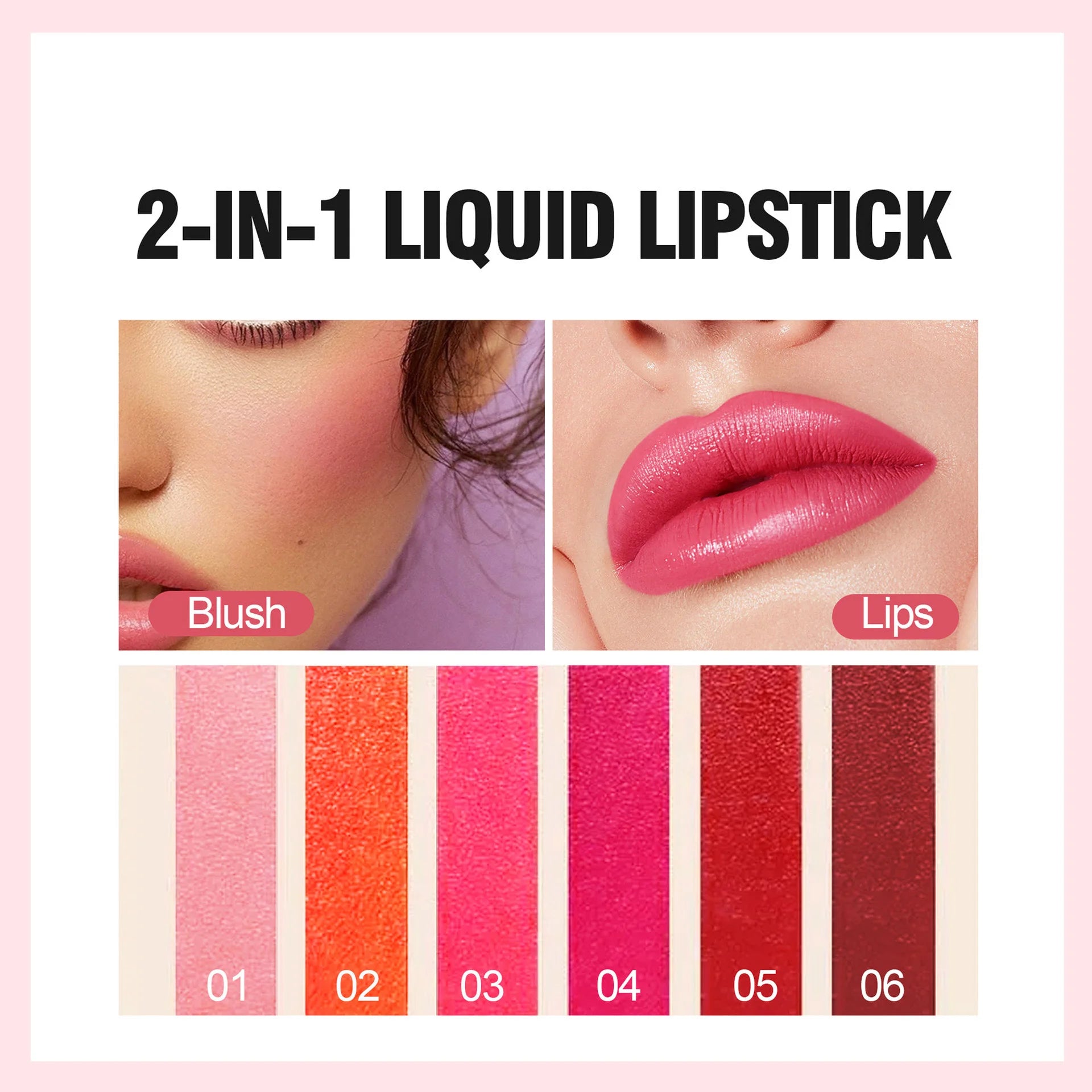 Lip Stain Waterproof Dual-use Natural Effect Lips Eyes Cheeks Liquid Lip Tint