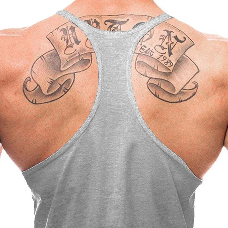 Men‘s Clothing Brand Fashion Gym Bodybuilding Sporting Muscle Workout Sleeveless Vest Fitness Running Singlets Casual Tank Top