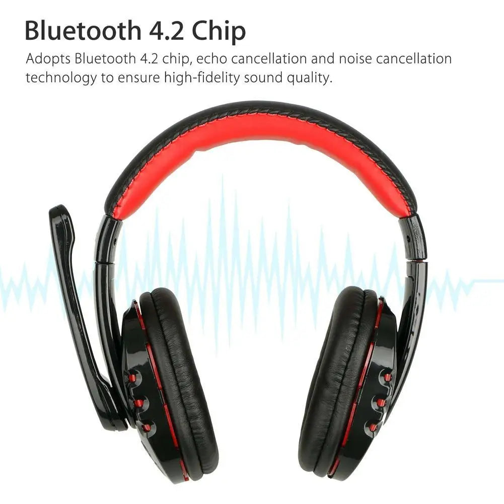 Wireless Bluetooth Game Study Headset for Xbox PC PS4 Ps5 with Mic LED Volume Control Gaming Earphones