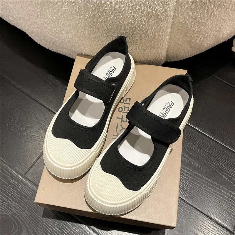 Women's Shoes Canvas Loafers Women's Design Sense Sneakers Slip-on Flat-bottom Casual Platform Shoes