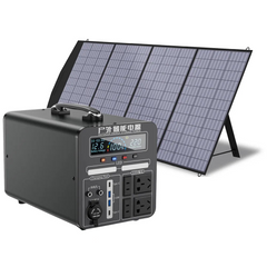 2000W Protable Power Station 200V-240V Solar Generator 200W Solar Panels 1500Wh Pure Sine Wave Power EU Plug Fast Charing