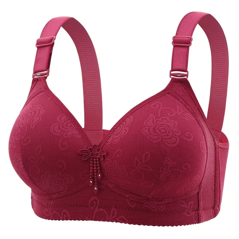 New Women Mom Bra Large Size Thin Cup Elderly Women Underwear