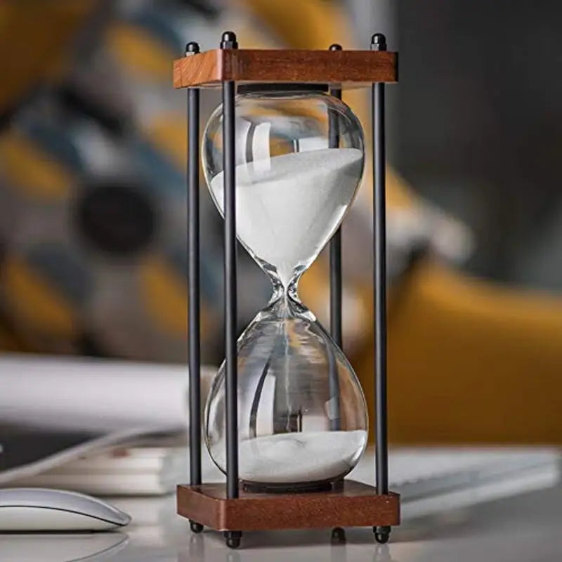 New Large Hourglass Timer 60 Minute, Metal Sand Timer Sandglass Clock,Time Management Tools