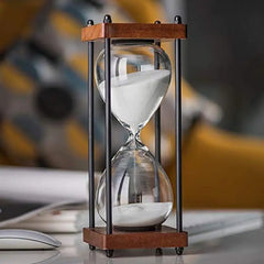 New Large Hourglass Timer 60 Minute, Metal Sand Timer Sandglass Clock,Time Management Tools