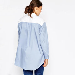 Plus Size Spring Autumn Boyfriend Shirt Women Long Sleeve Button Front Loose Large Size Oversize Blouse And Shirt