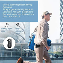 Xiaomi Youpin Portable Personal Hanging Waist Fan With 10000Mah Recharge Quiet Wearable Electric Fan Handheld Air Conditioner