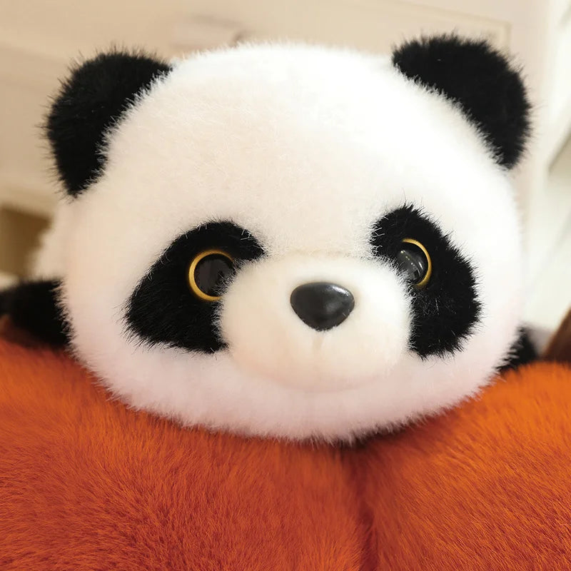 Realistic Reversible Panda to Raccoon Plush Toy Soft Stuffed Red Panda