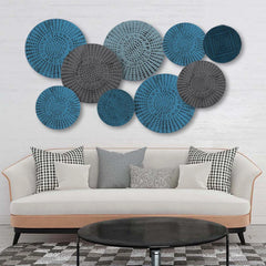 Blue Wall Decoration Pendant Nordic Light Luxury Round Wall Hanging Decor