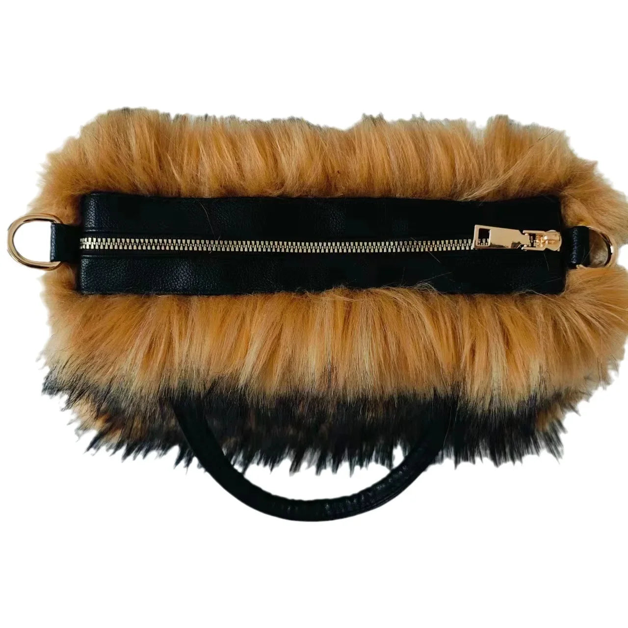 New Winter Plush Bag Long Fur Handbag Women's Crossbody Bag Fashion Trend Shoulder Bag Purses and Handbags