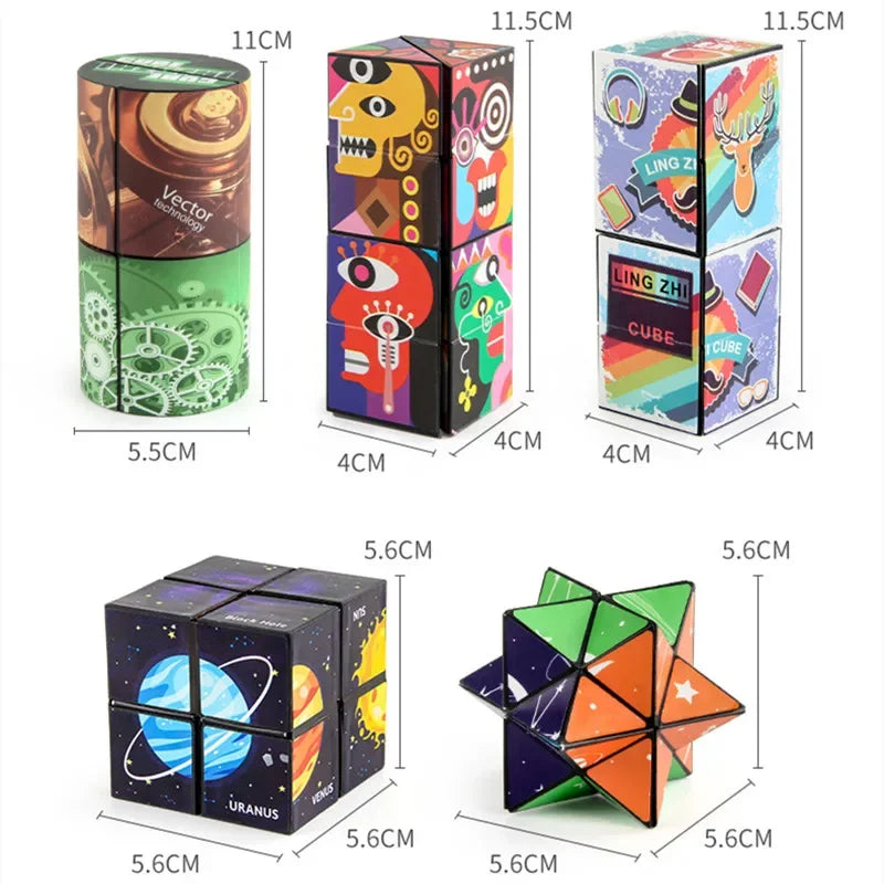 New Infinity Magic Cube Children Anti Stress Puzzle Fingertip Toy Kids Decompression Sensory Toys