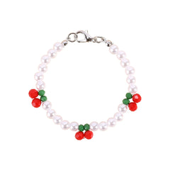 Makersland Cute Red Cherry Acrylic Children's Bracelet Necklace Set Girls Charm Gift Kid's Jewelry Accessories Wholesale