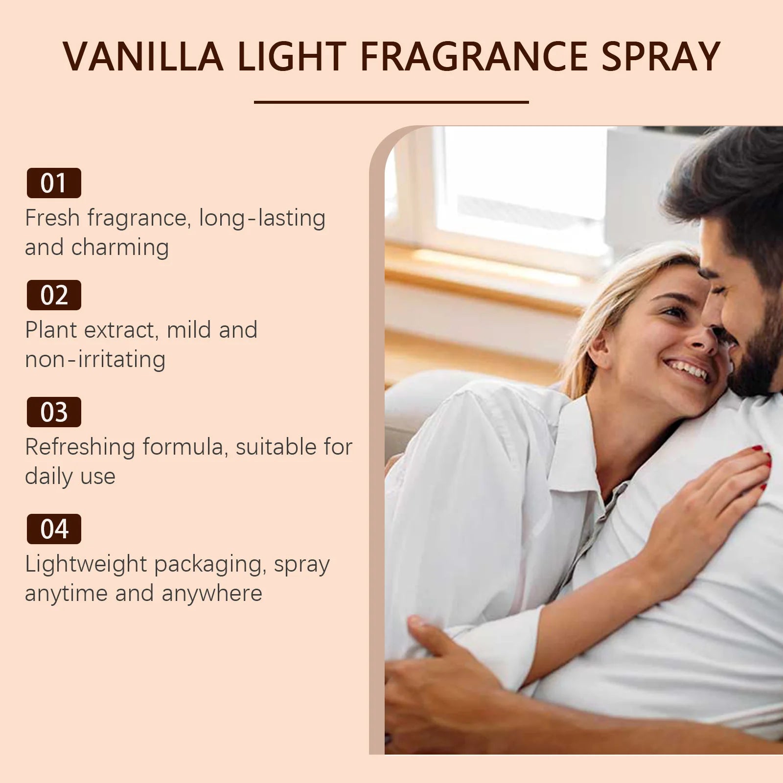 Vanilla Light Fragrance Spray Long Lasting Plant Scent Easy Carry Floral Pheromone  Perfume