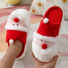 Christmas Slippers Winter Indoor Santa Claus Cotton Slippers Men/women