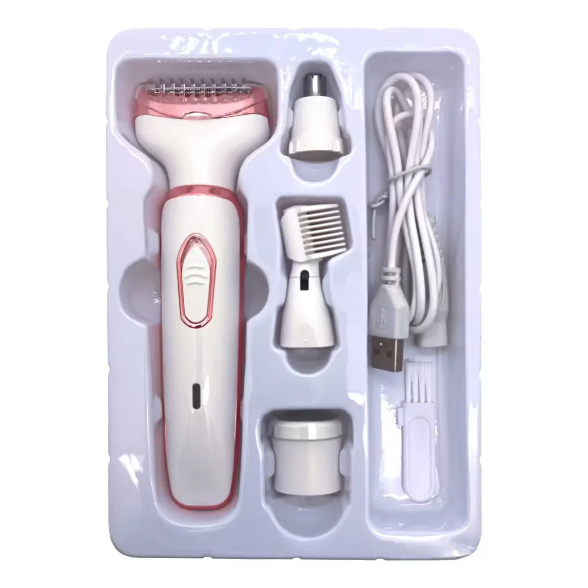 Portable 4 in 1 multi-function shaver Painless electric shaver for women bikini trim face legs eyebrows nose