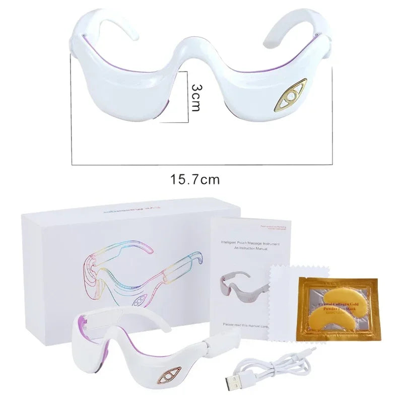 3D Eye Massager Electric Smart Pulse Infrared Heat Compress Eye Massage Fatigue Relieve Wrinkle Reduction