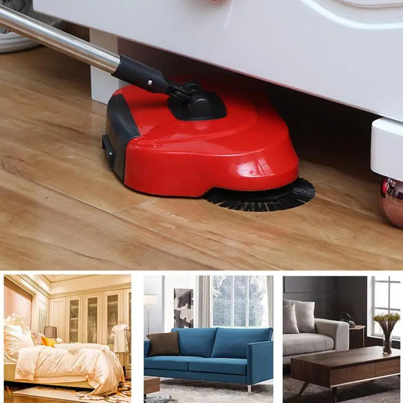 Hand Sweeping Machine Non Electric Vacuum Broom Floor Cleaning Tool