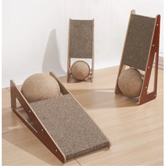 New Cat scratching board with vertical ball detachable scratching cat toy claw resistant to scrapping pet furniture