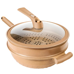 Household Frying Pan Sartenes De Woks Multifunctional Non-stick Induction Basket Clay Wok Micro-pressure Wok