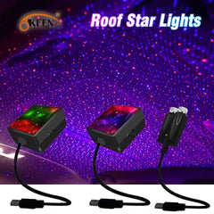 Car Interior Atmosphere Starry Laser Projector Lamp USB Led Roof Car  Decoration