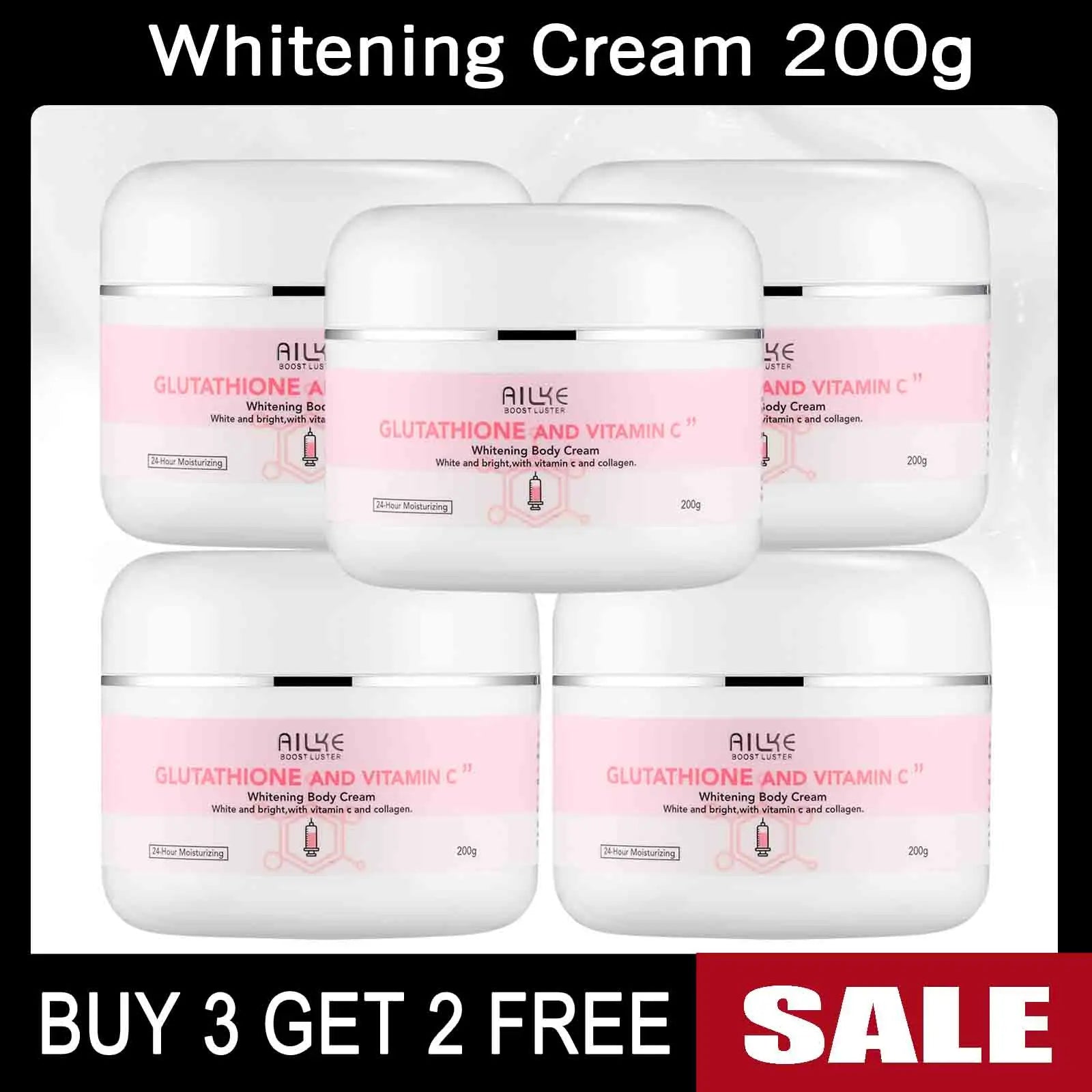 Whitening Facial Skin Care Lotion Moisturizing Cream Body Shea Butter Glutathion Vitamin C For Women Black Skin Face Set