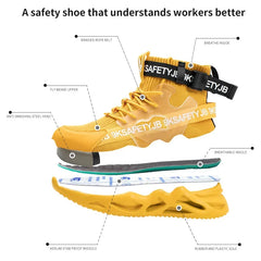 New Fashion Man Safety Shoes Puncture-Proof Work Sneakers