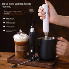 Baking Milk Stirrer Electric Beater Home Gadgets USB Rechargeable 2-in-1 Electric Egg Beater Mini Blender Cake Mixer Frother Bar