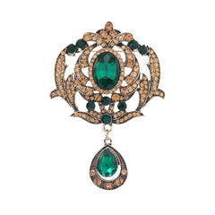 SHMIK Classic Palace Style Women's Vintage Crystal Pendatn Brooches