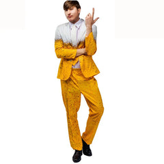 Men's Oktoberfest Suit Costume Adult Bavarian Beer Cosplay Dress Fancy Yellow Carnival Party Fantasia Halloween Role Clothes