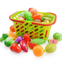 Cutting Fruits Vegetables Play Kids Kitchen DIY Cake Toy