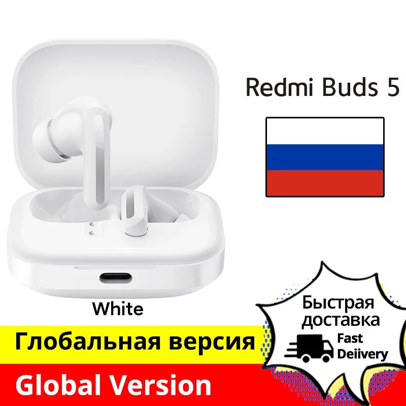 Xiaomi Redmi Buds 5 Global Version AI Noise Reduction for Calls Up to 40 Hours Long Battery Life TWS Earbuds