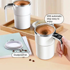 Stainless Steel Coffee Mixing Cup Lcd Temperature Display Mixing Cup Lcd Display Self Stirring Coffee Mug for Office for Home