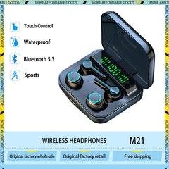 Original M21 TWS Earphones Wireless Bluetooth Headphones For Iphone Noise Cancelling