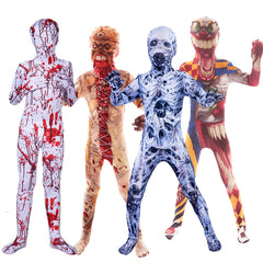 Terror Spider Clown Mutant Altered Dress Zentai Jumpsuits Halloween Costumes for Kid