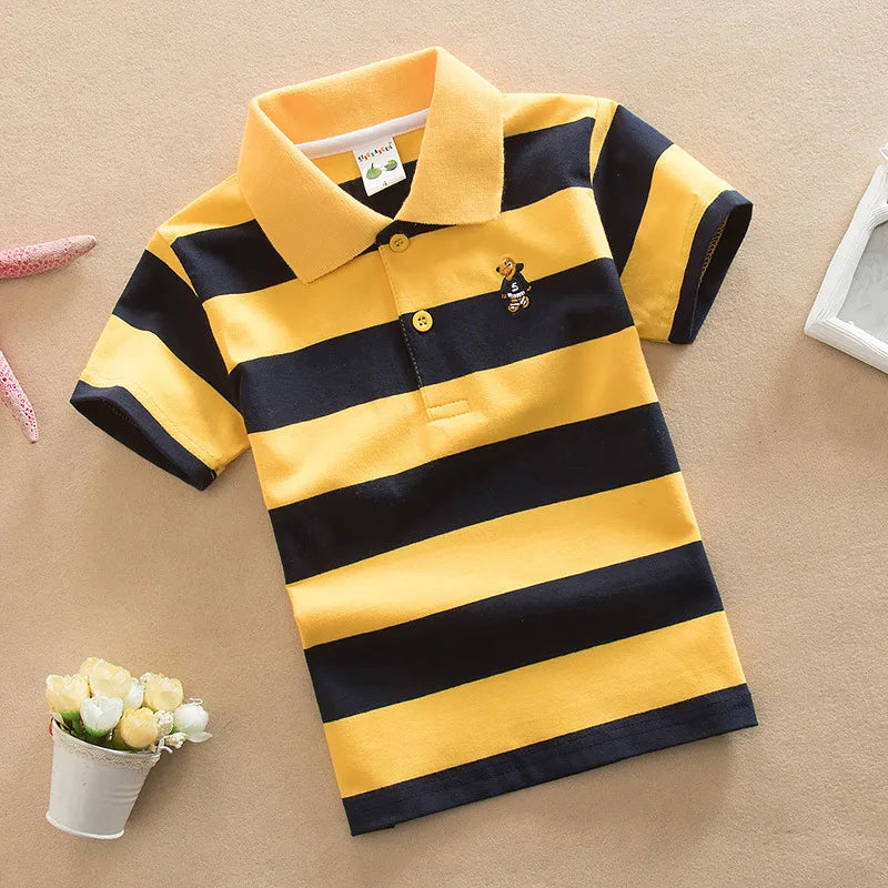 Summer Boys Polo Shirts Short Sleeve T-shirt For Kids Boy Bottom Solid Color Children Sweatshirts Baby Clothing