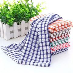 6pcs Soft Plaid Absorbent Kitchen Towel