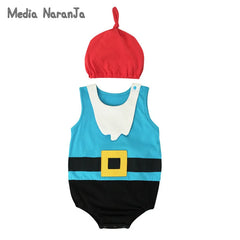 summer baby boys girls unisex fruit type hat with bodysuit infant toddler cotton cute jumpsuit photography outfits