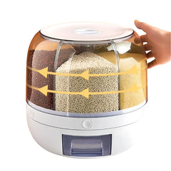 Kitchen Rotation 6kg Plastic Pet Rice Grain Dispenser Food Container