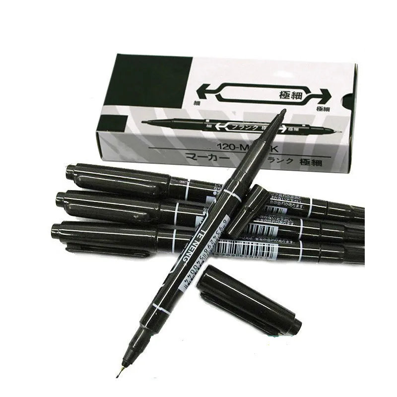 Waterproof Drawing Liner Set Dual Tip Lettering Markers Black Art Marker for Sketching Drawing School Supplies