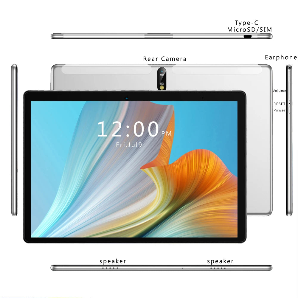 BDF 10.1-Inch IPS Display Tablet M107 4GB RAM 64GB ROM 5000mAh Battery 1280 * 800 Resolution Android 10.0 System WIFI+3G Network