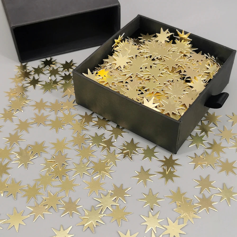Glitter Paper Star Gold Confetti DIY Wedding Birthday Party Balloon
