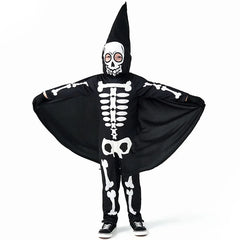 Unisex Scary Kids White Ghost Skeleton Cosplay Children Halloween Death Azrael Costumes