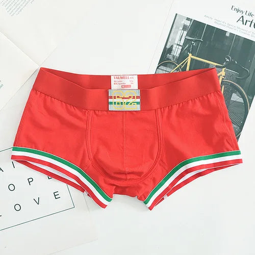 British style cotton underwear men's luxurious personality letters Boxer pants youth trend breathable low rise Boxer