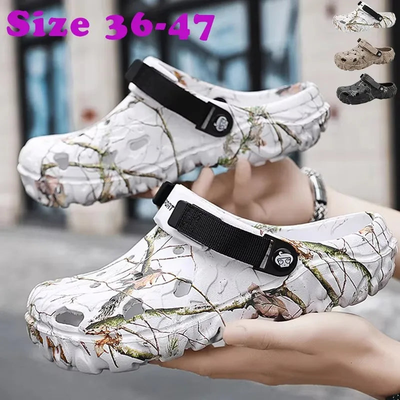 Summer New Men's Slippers Outdoor Garden Clogs Male Casual Shoes Fashion Luxury Sandals