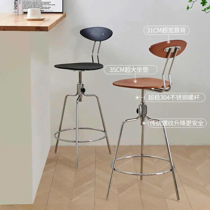 Adjustable Counter Bar Chairs Dining Room Metal Vintage Bar Chairs Nordic Makeup Artist Cadeira Alta Outdoor Furniture