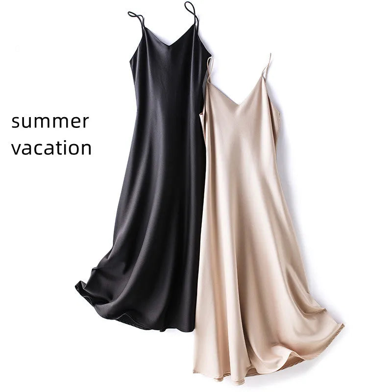 High-end triacetate mulberry silkworm silk slip women's dress