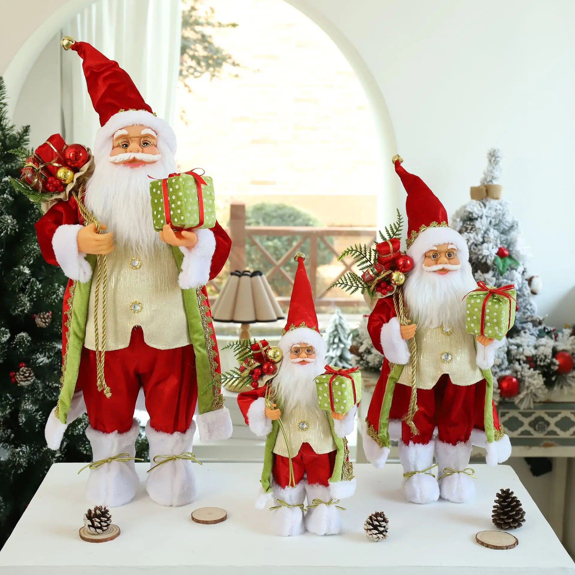 Big Size Christmas Dolls Santa Claus Toys Xmas Figurines Christmas Gift for Kid Gift Christmas for Home Window Table Decoration